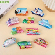 KIKO2E Flower Hair Claw, Acrylic Bear Animal Hair Clip, Personalized Rainbow Headwear Cloud Rabbit S