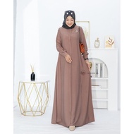 Dress Gamis Bahan Cey Crinkle Airflow Premium model lurus cantik