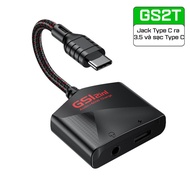 Cáp chuyển đổi Plextone GS1 cổng sạc USB-C và tai nghe 35 hỗ trợ sạc 60W - Cáp chuyển 2IN1 đa năng