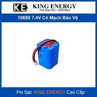 Khối pin 18650 2S 74V có bọc màng và mạch bảo vệ Pin