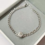 1克拉 莫桑石 純銀手鍊 璀璨火光 輕珠寶 鑽石光芒