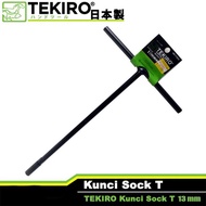 DDS480 - TEKIRO 13mm Long Black T-Socket Wrench / Shock Wrench Spanner T-Type Socket T-Socket Wrench