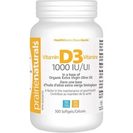 Prairie Naturals Vitamin D3 1000 IU 500 softgels
