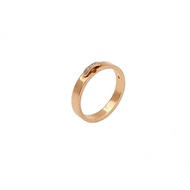 CHAUMET LiensEvidence一生緣戒指4mm鑲鑽18K玫瑰金/鑽石52