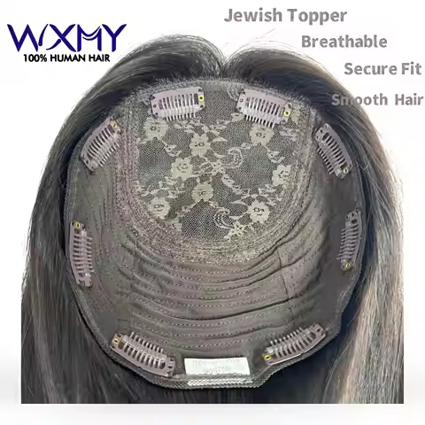 Luxury Jewish Wigs For Men Jewish Topper For Women 8“×8” 14“ 16”inch 100% Human Hair Jewish Wigs Top