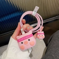 Protective Case Data Cable Apple Charger Connector 20W Charging Head Protective Case Charging Cartoo
