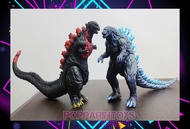 Model Godzilla ก็อตซิลล่าชุด2ตัวหลังสีแดง&amp;สีฟ้า 18cm. #ปอ ปริน