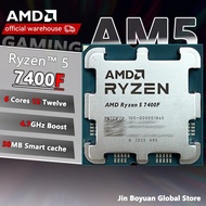 Amd Ryzen 5 7400f R5 7400f Baharu 3.7ghz 5nm L3=32m 100-000001845 Soket Am5 Dulang Tetapi Tanpa Peny