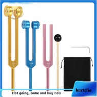 Aluminum Tuning Fork Kit 3 Pieces(128Hz, 256Hz, 512Hz) with Hammer for Chakra for Healing Sound Ther