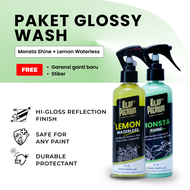 Waterless Clean Kit Glossy I Kilap Premium - Paket Motor/Mobil Glossy Cuci Mobil Tanpa Air Pengkilap