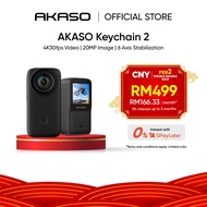 AKASO Keychain 2 - Action Camera | 4K30fps Video | 20MP Image | 6 Axis Stabilization | 4x Slow-Motio