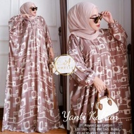 kaftan motif bunga dress gamis muslim wanita super jumbo