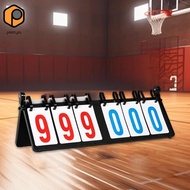 prettyia Flip Scoreboard 6 Digit Portable Scoreboard for Football Baseball Volleyball
