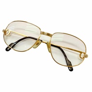 Excellent condition □ Cartier vintage Trinity gradient lens eyeglasses, eyewear, gold/burgundy, 54□1