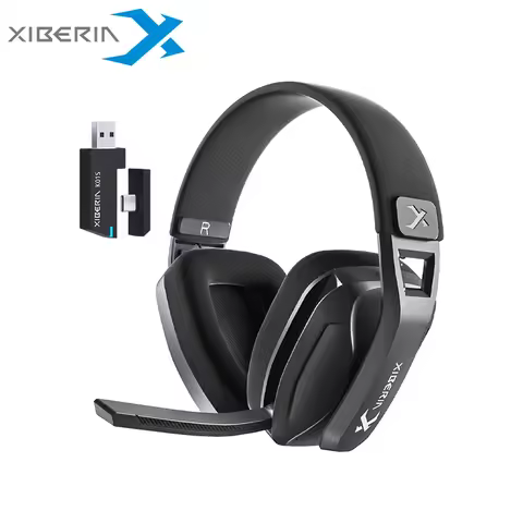 XIBERIA 2.4GHz Gaming Headset with Mic Wireless Gamers Headphones for PS5 PS4 PC Mac Phone Bluetooth