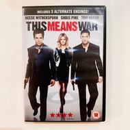 This Means War Preloved DVD Region 2 UK | Action Comedy | Reese Witherspoon, Chris Pine, Tom Hardy