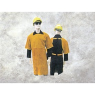 LEATHER SHORT SLEEVE APRON HEAT & FLAME RESISTANT HEAVY DUTY WELDING APRON