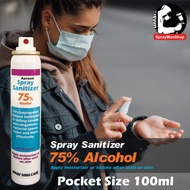 Sanitizer Spray Hand Sanitizer  (75% Alcohol) Aerosol Spray Pocket Size 100ml