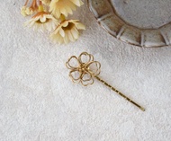 手工限定-黃銅鏤空幸運草髮夾