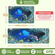 KING - 2-IN-1 Character Pattern Diatomite Kitchen Mat 120x40cm & Short 60x40cm Foot Mat/ /