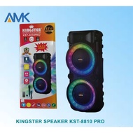 KINGSTER KST-8810 pro Portable party Wireless and Bluetooth speaker with wireless microphone 8.5*2 "