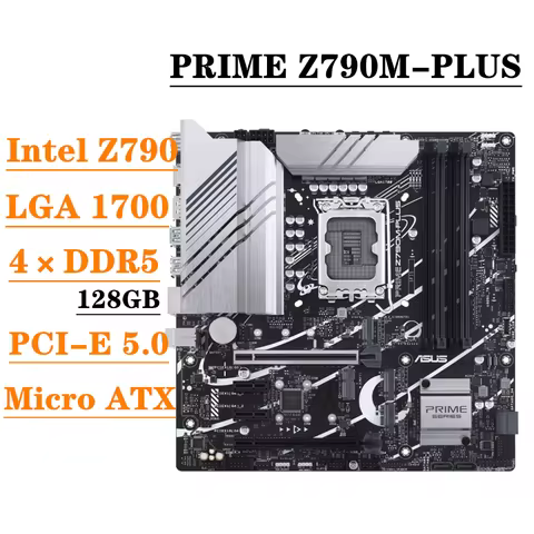 ASUS PRIME Z790M-PLUS D5 Motherboard Supports 12th 13th 14th Gen CPU DDR5 Memory Specification LGA 1