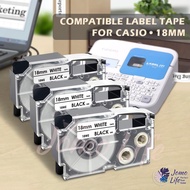 Compatible Casio label tape 18mm XR 18WE 18YW 18X Casio kl 120 820 130 KL-G2 EZ label printer Label 