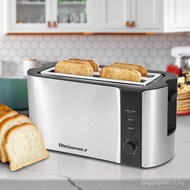 Elite Gourmet ECT-3100 4-Slice Long Slot Toaster | Extra Wide Slots for Bagels, Sourdough & Texas To
