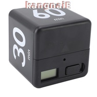 KANGNAI Countdown Timer, ABS Black Red Flip Timer, Durable Mini Size 15 20 30 60 Minute Preset Digit