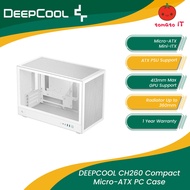 DEEPCOOL CH260 High Airflow Micro-ATX PC Case - Black/White