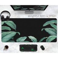 Nature Desk Mat XL/XXL - Green Leaves Boho Mousepad - Aesthetic Cute Desk Mat - Modern Gaming Mouse Mat - Tropical Desk Mat