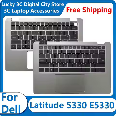Keyboard Cover New Keyboard For Dell Latitude 5330 E5330 Replacement Laptop Palmrest Upper Top Cover