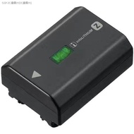 Sony NP-FZ100 battery for A7M3 A7R3 R4 A9 M4 S3 A7C A9FX3 cameras. Black lithium-ion battery with gr