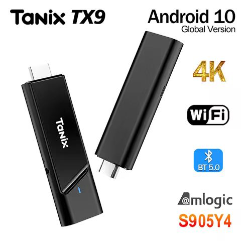 TANIX TX9 Android 11 TV Stick Smart TV Box AV1 Amlogic S905Y4 2GB 16GB DDR4 2.4G&5G Dual WIFI BT5.0 