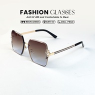 Cool Vision Glasses - Women's Sunglasses Anti UV 400 Premium Frameless Material Korean Design b2313 