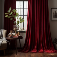 Luxury Velvet Curtains for Living Room Bedroom Retro Thicken Window Drapes Nordic Thermal Heavy Curt