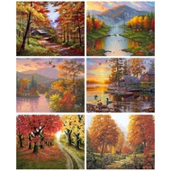 RUOPOTY 60x75cm/50x65cm/40x50cm Frame Picture By Numbers Autumn Wall Art DIY Frame Unique Gift HandP