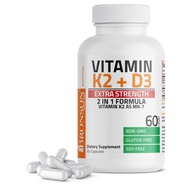 Bronson Vitamin K2 Plus Vitamin D3 (10000 IU) Extra Stength Non-GMO