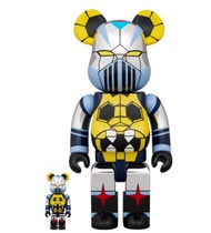 (一日優惠) 電鍍版 BEARBRICK ガイキング メッキVer. 100％ & 400％ be@rbrick 巨靈神 鐵甲萬能俠