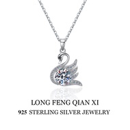 Yes✨S925 Sterling Silver Necklace Swan Necklace gold plated Necklace Pendant Necklace Bestie Necklac