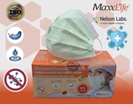 Maxxlife Mask หน้ากากอนามัยทางการแพทย์ หน้ากากปิดจมูก3ชั้น กล่อง50ชิ้น ป้องกันฝุ่น PM 2.5