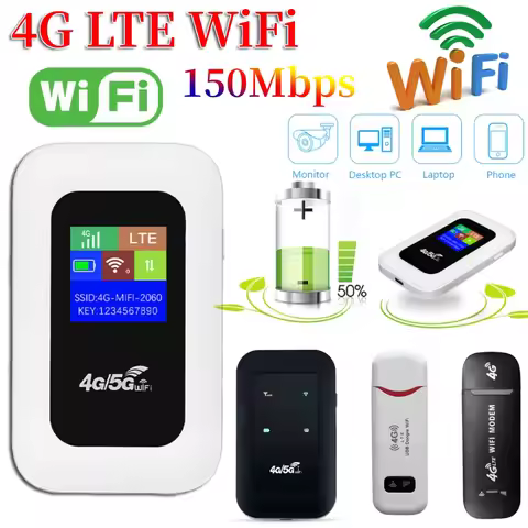 4G LTE WiFi Router Modem Portable Hotspot Pocket WiFi SIM Card LTE Router Mobile Wireless Router wit