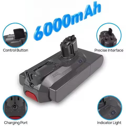 Replacement Battery 6000mAh for Dyson V15 V11 SV22 Oversize SV17 V15 Detect Absolute Extra High Capa