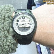 海外aw-80v-3b（) 石英雙顯防水戶外運動登山男女手錶