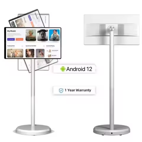 24 Inch Portable Smart TV Wireless Battery 1080P Android Touch Screen Vertical Rotating Monitor Mobi