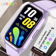 1.45" Smartwatch BT Square LCD Fitness Tracker with Heart Rate Blood Pressure Sleep Monitor GPS Jam 