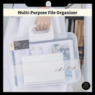 Bekas Kertas Anti-Calar Fail A4 Beg Portable File Organizer Dual Lock Waterproof Office School Trave