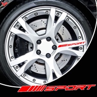 4X Sporty Style Car Wheel Wheel Sticker Decal Graphic Strip Accessories CR1