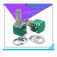 5pcs RV097NS 5K 10K 20K 50K 100K 500K B5K with a switch audio 5pin shaft 15mm amplifier sealing pote