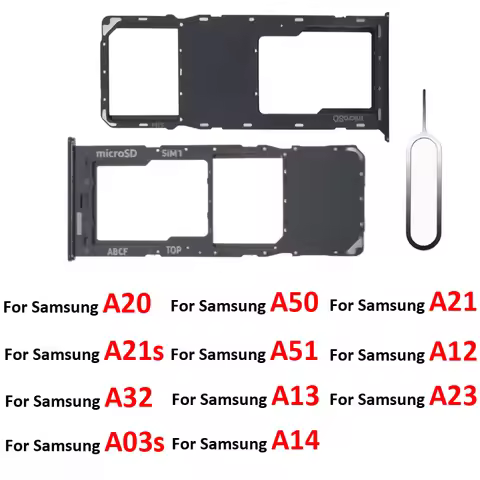 For Samsung A20 A50 A21 A21s A51 A12 A13 A23 A03s A14 A146P 5G Phone Sim Tray SD Card Chip Tray Slot